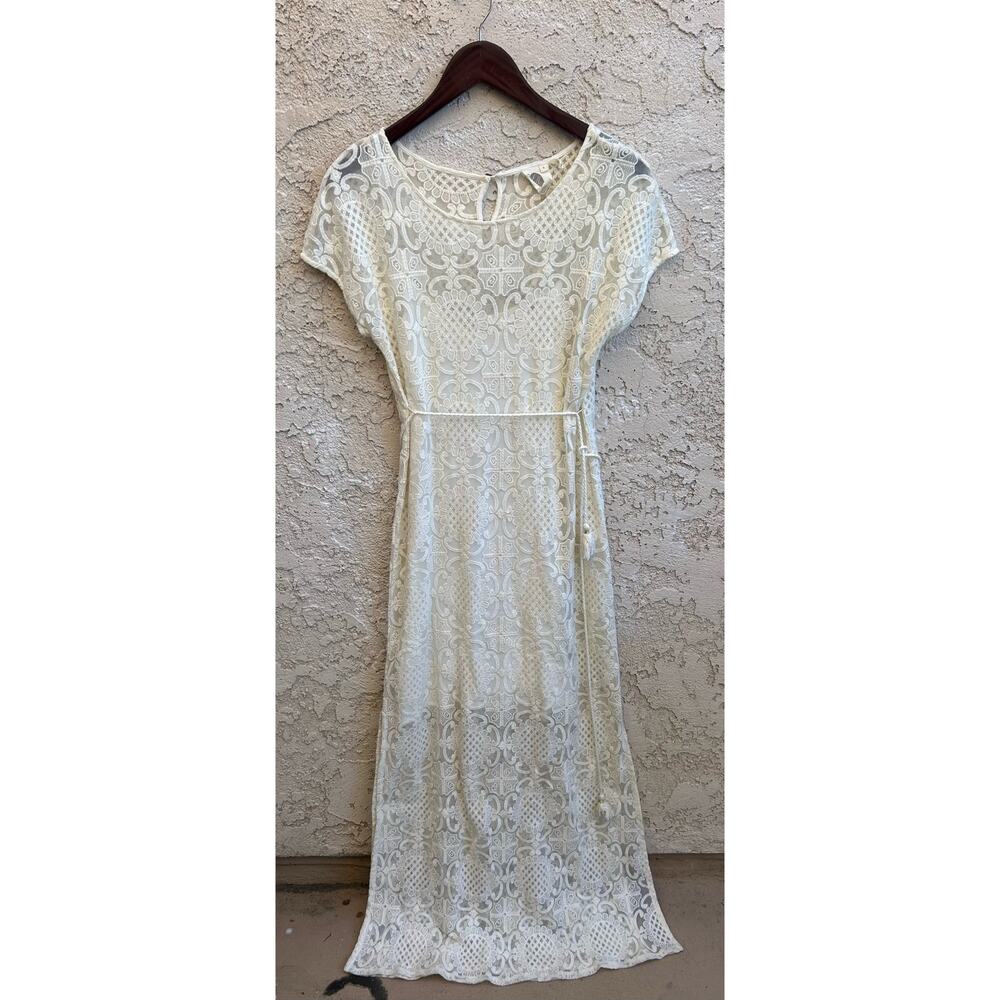 Anthropologie Lilka Cream Lace Dress - Picture 4 of 7